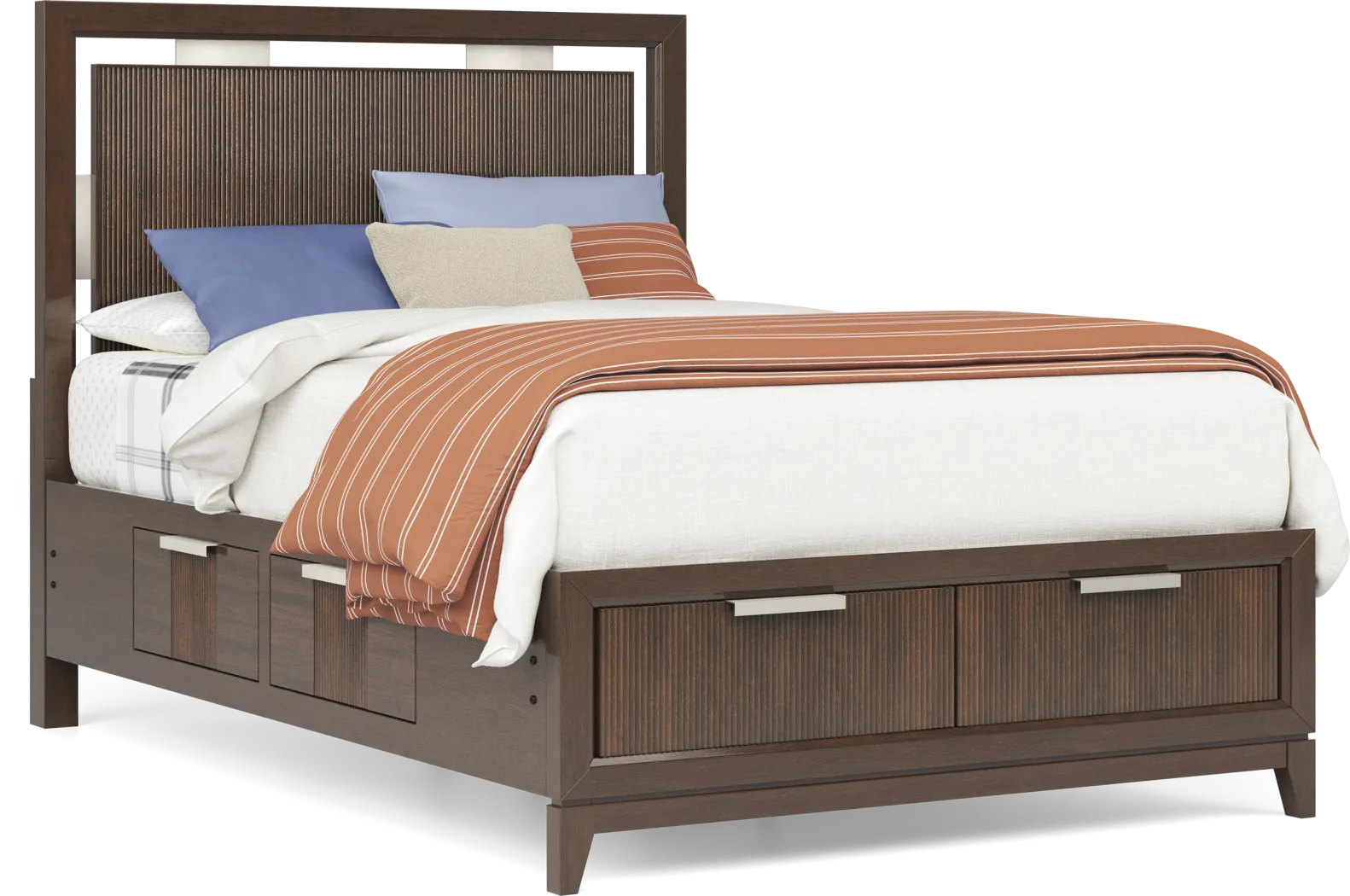Kids Bellante Jr. 3 Pc Walnut Full Storage Bed - Thumbnail - Image 1