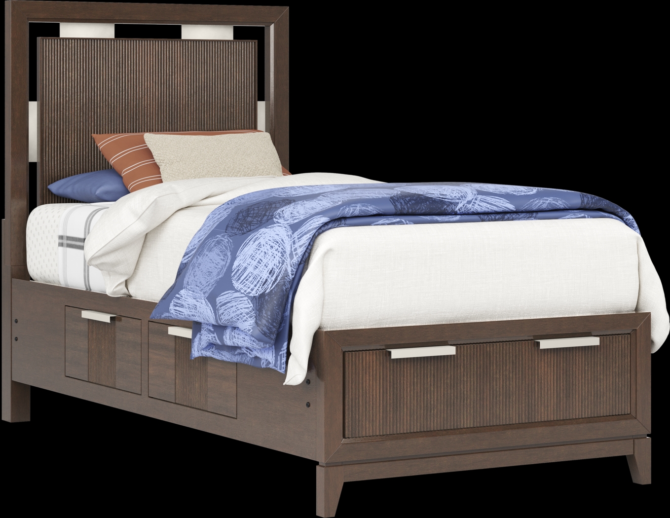 Kids Bellante Jr. Walnut Twin Storage Bed - Thumbnail - Image 1