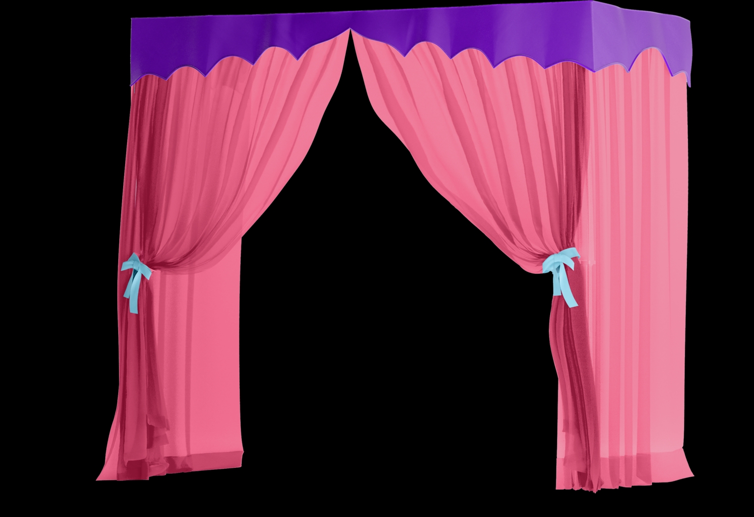 Kids Belle Noir Pink Canopy - Thumbnail - Image 1