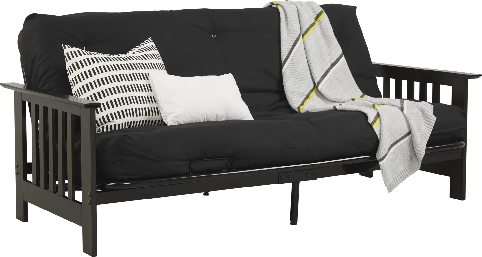Kids Bellwood Charcoal Futon with Futon Mattress - Thumbnail - Image 2
