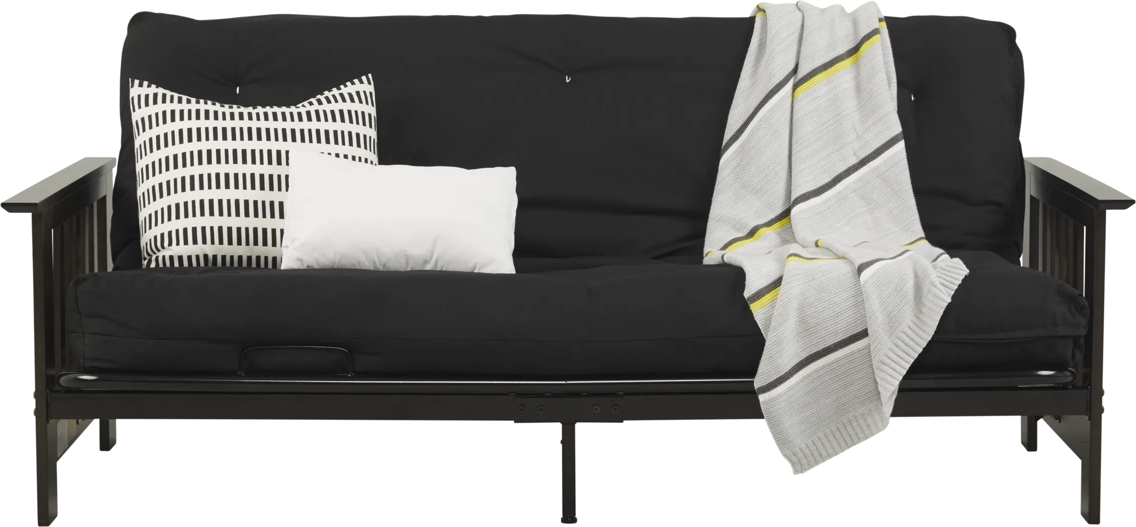 Kids Bellwood Charcoal Futon with Futon Mattress - Thumbnail - Image 1