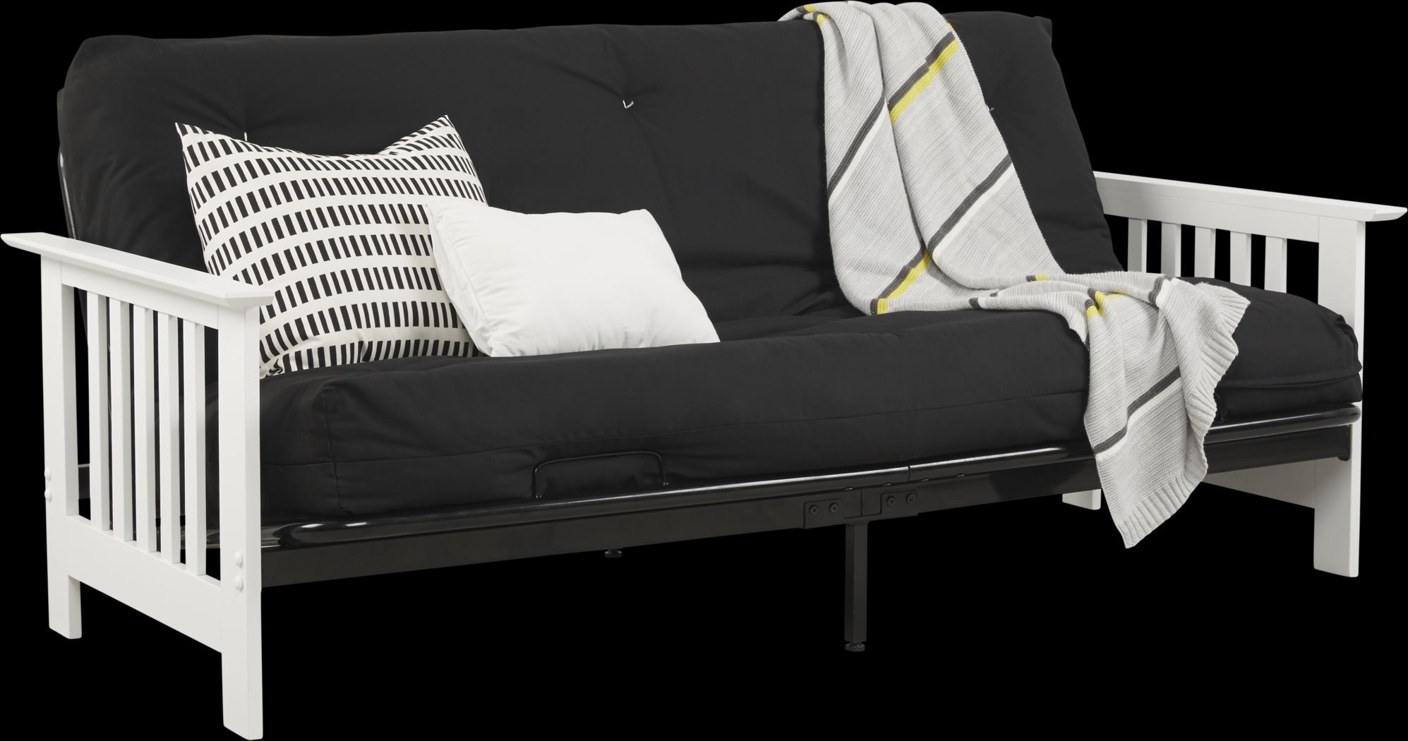 Kids Bellwood White Futon with Futon Mattress - Thumbnail - Image 2