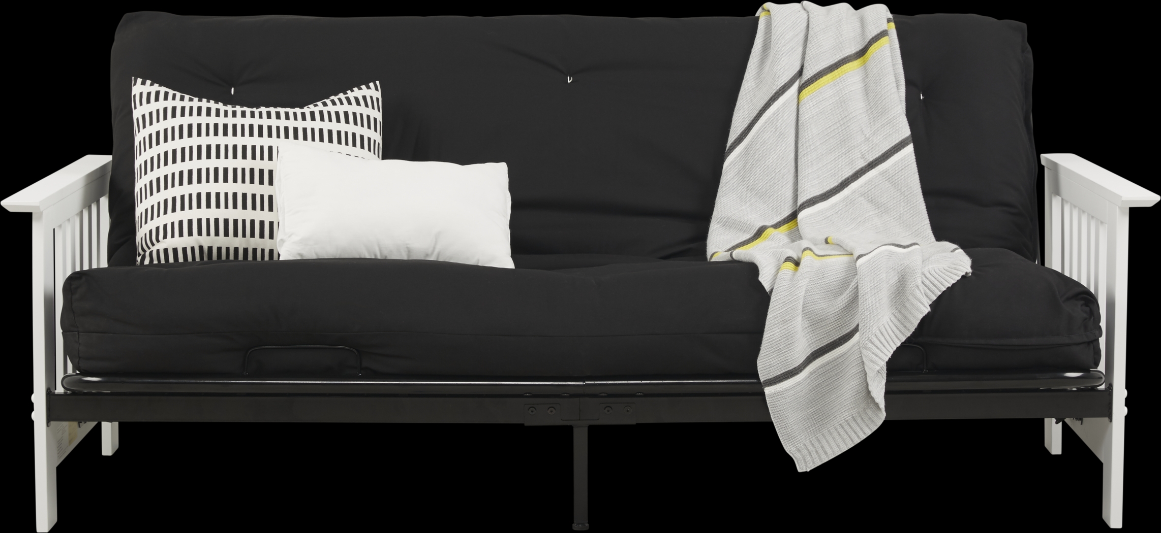 Kids Bellwood White Futon with Futon Mattress - Thumbnail - Image 1