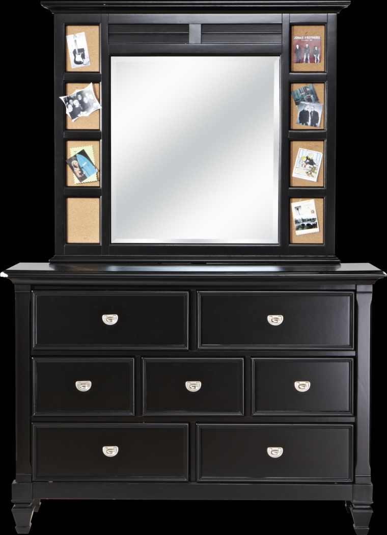 Kids Belmar Black Dresser & Mirror Set - Thumbnail - Image 1