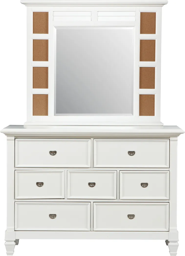 Kids Belmar White Dresser & Mirror Set - Thumbnail - Image 1