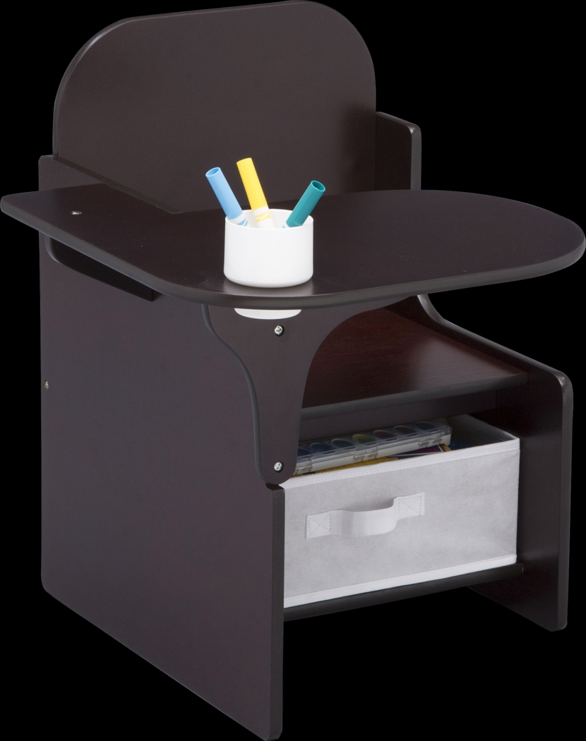 Kids Bentlee Brown Chair Desk - Thumbnail - Image 2