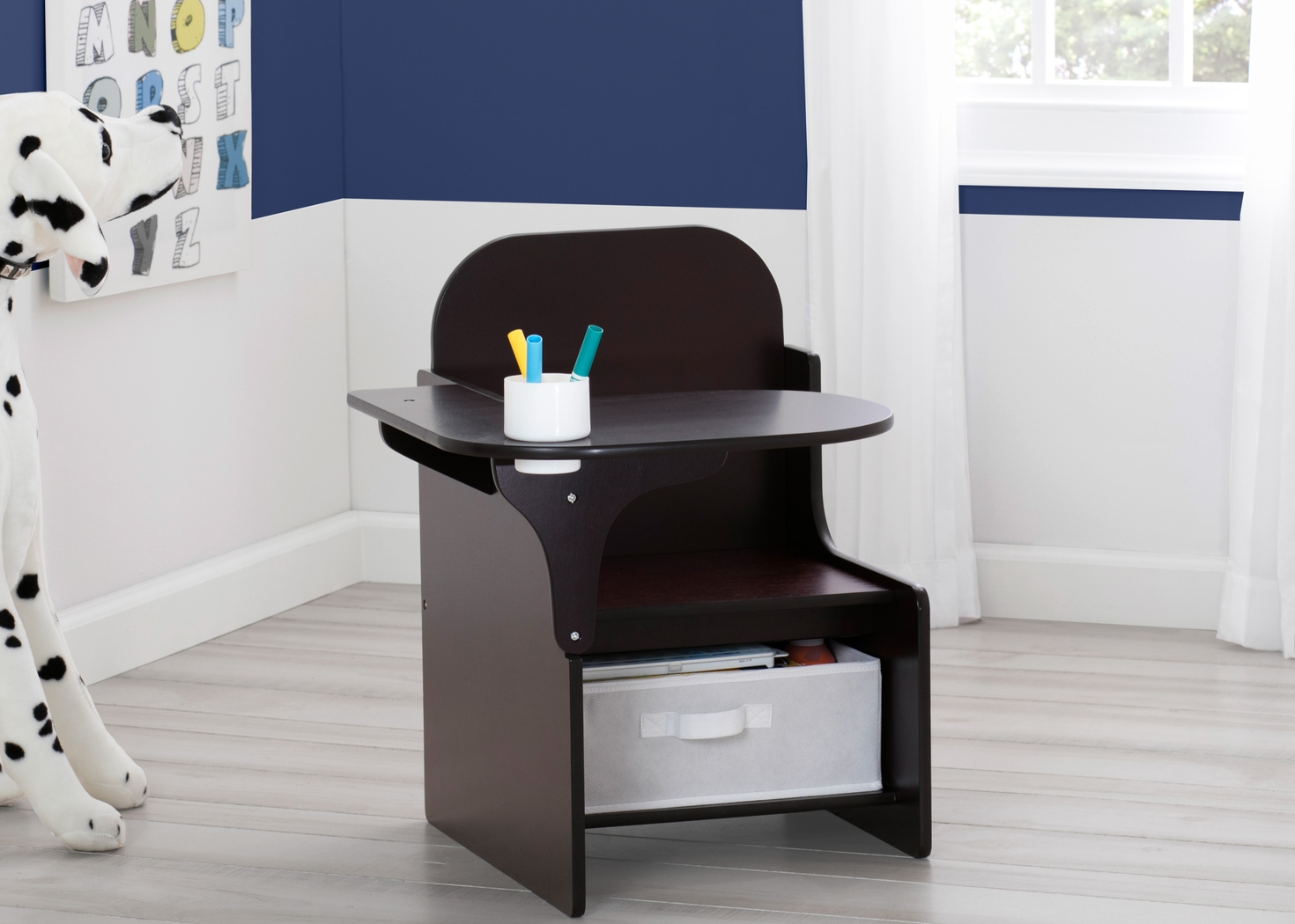 Kids Bentlee Brown Chair Desk - Thumbnail - Image 5