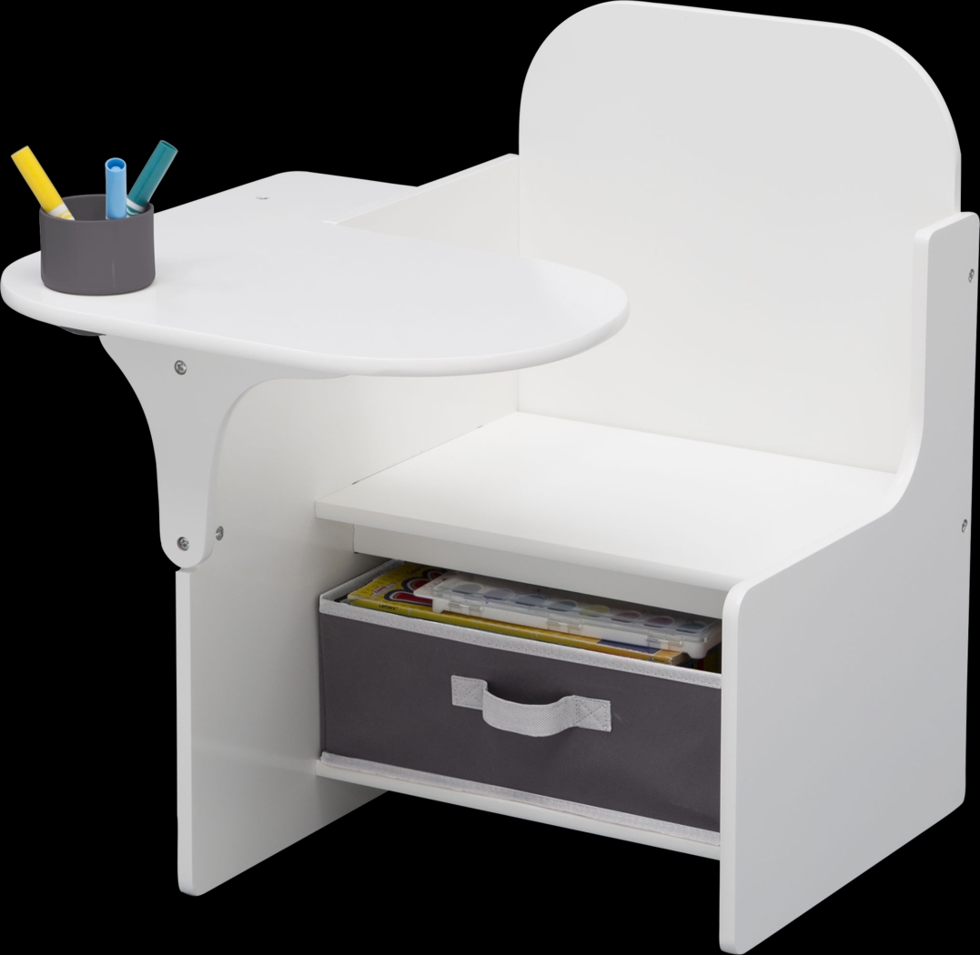 Kids Bentlee White Chair Desk - Thumbnail - Image 3