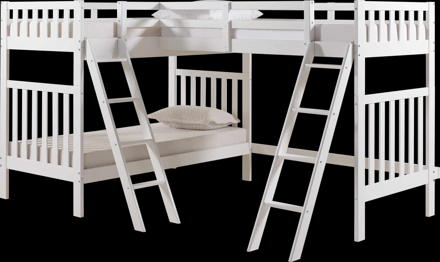 Kids Berelet White Twin/Twin/Twin Bunk Bed - Thumbnail - Image 1