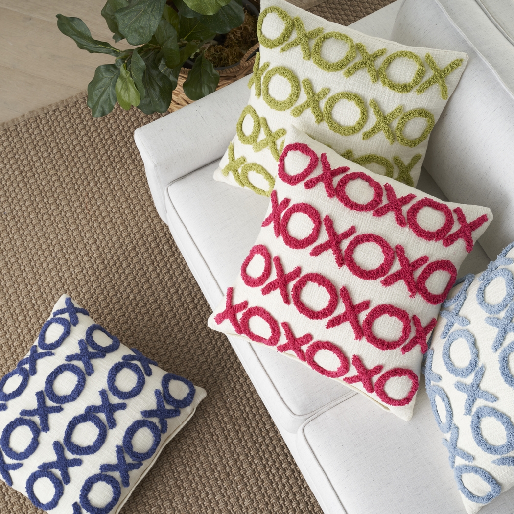 Kids Besos Lane Blue Throw Pillow - Thumbnail - Image 5