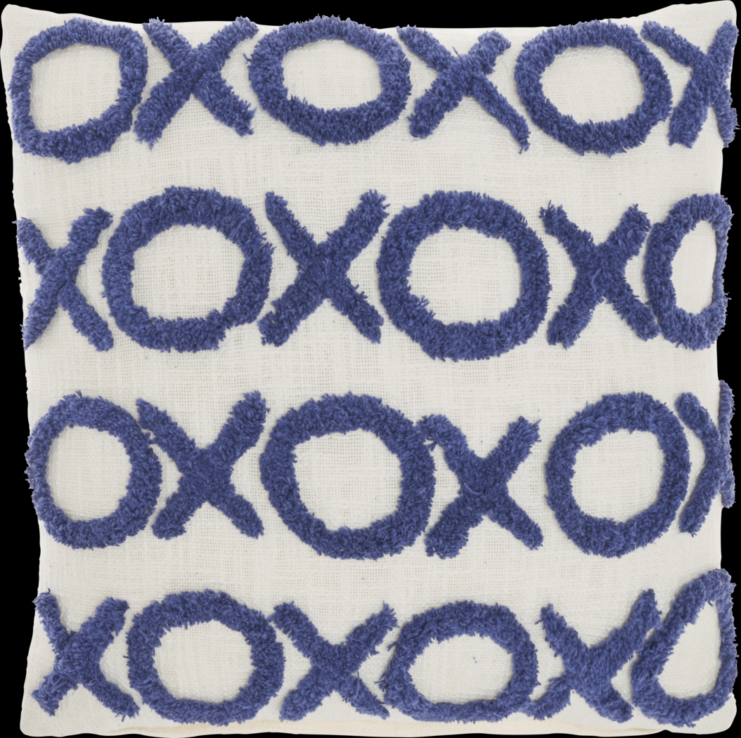 Kids Besos Lane Blue Throw Pillow - Thumbnail - Image 1