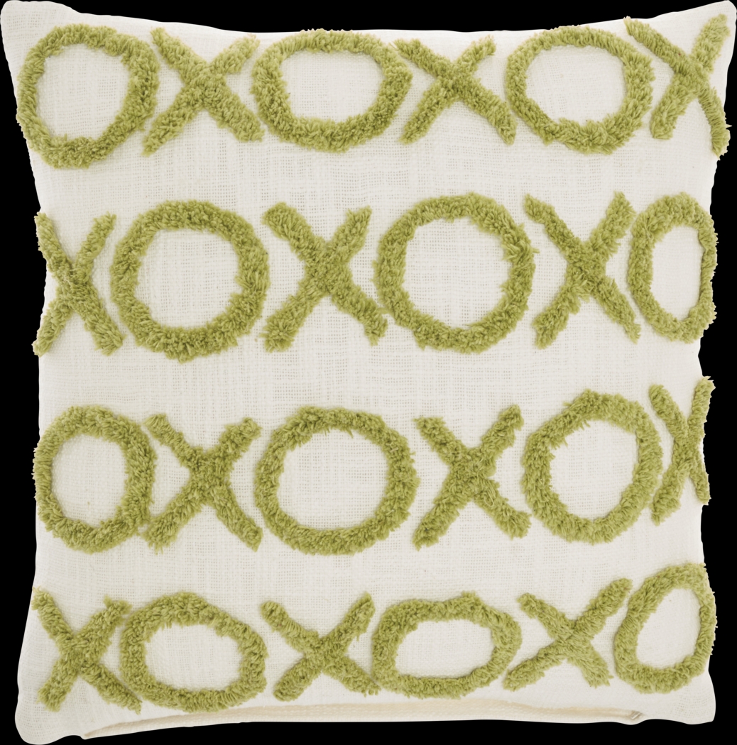 Kids Besos Lane Green Throw Pillow - Thumbnail - Image 1