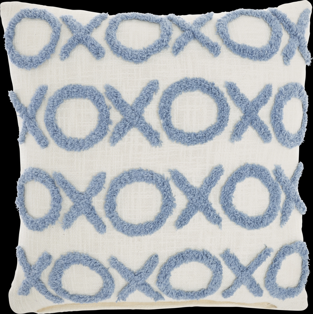 Kids Besos Lane Light Blue Throw Pillow - Thumbnail - Image 1