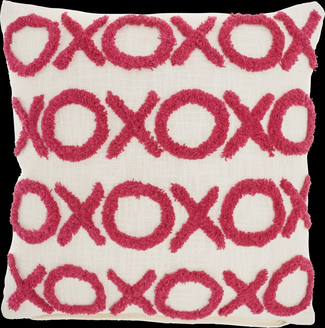 Kids Besos Lane Pink Throw Pillow - Thumbnail - Image 1
