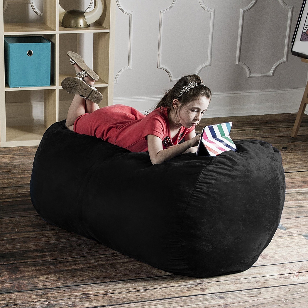 Kids Bexley Black Bean Bag Chair - Thumbnail - Image 2