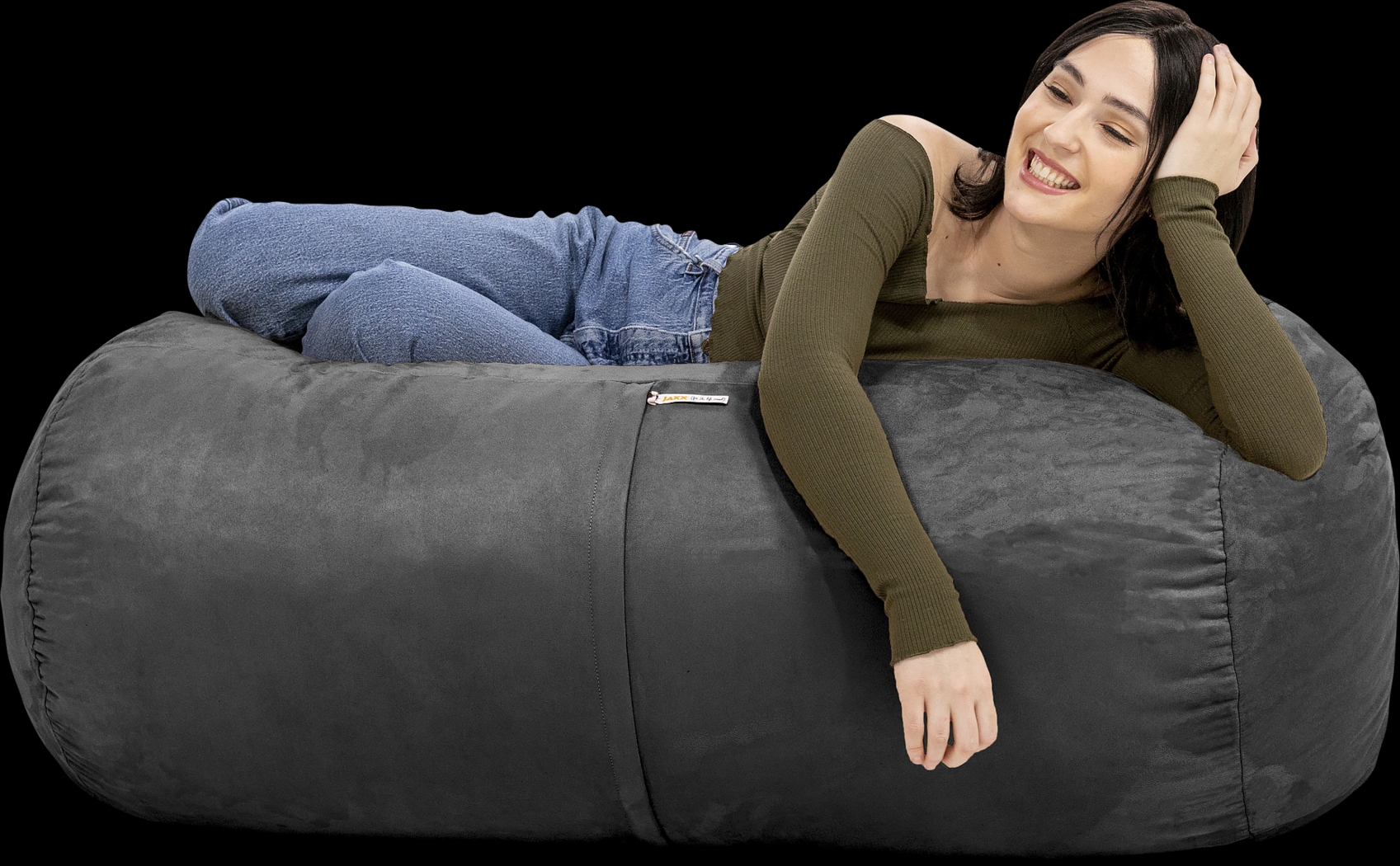 Kids Bexley Black Bean Bag Chair - Thumbnail - Image 7