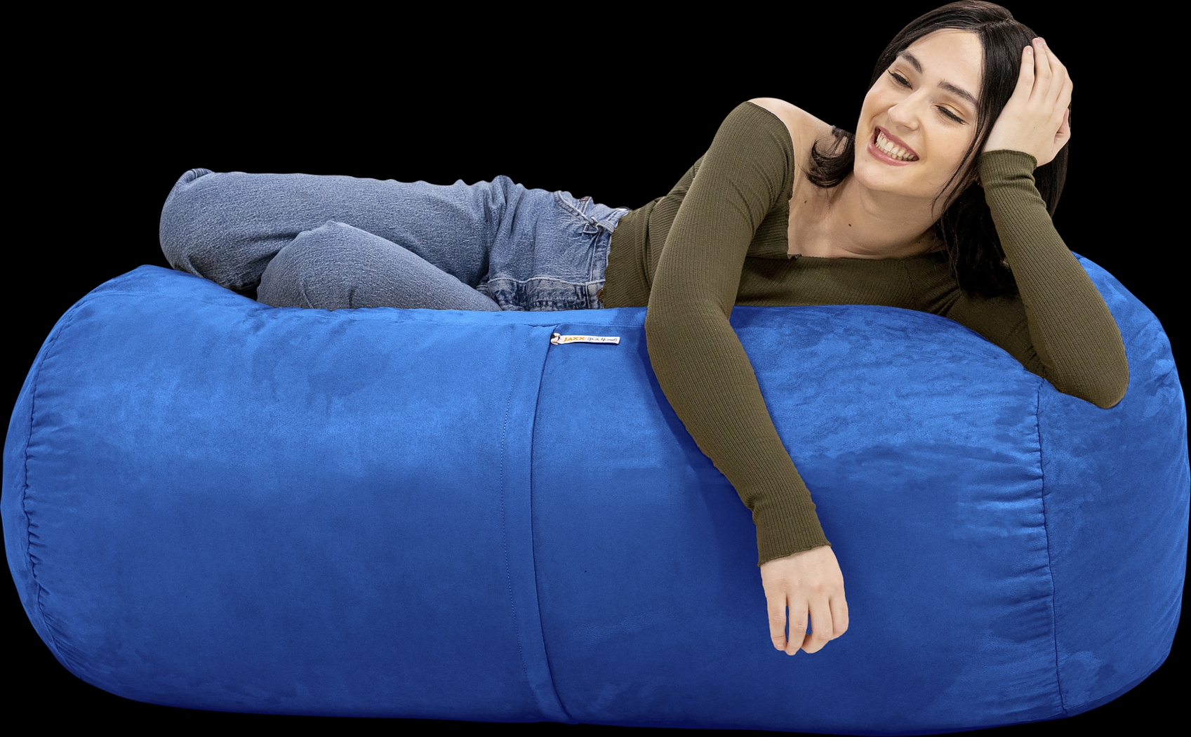 Kids Bexley Blue Bean Bag Chair - Thumbnail - Image 9