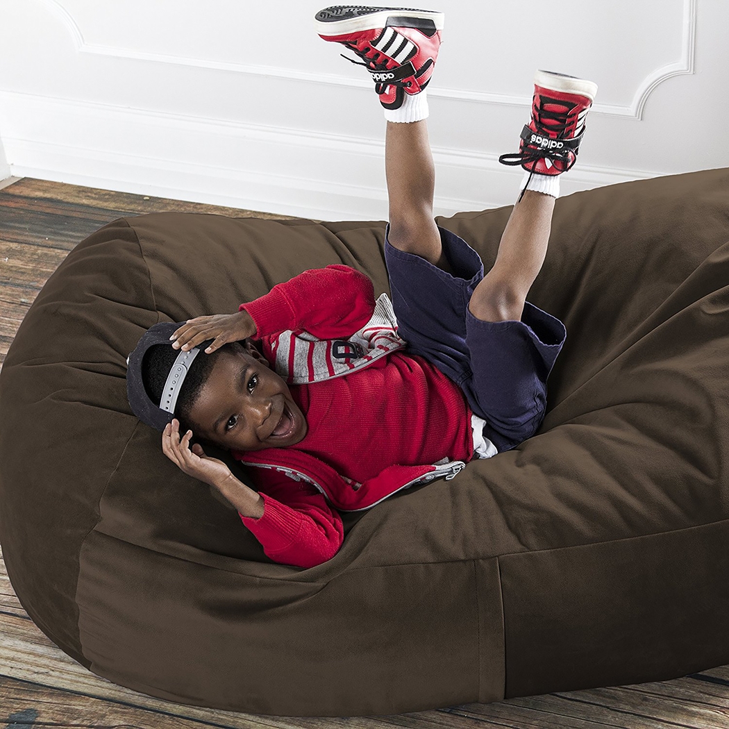 Kids Bexley Brown Bean Bag Chair - Thumbnail - Image 3