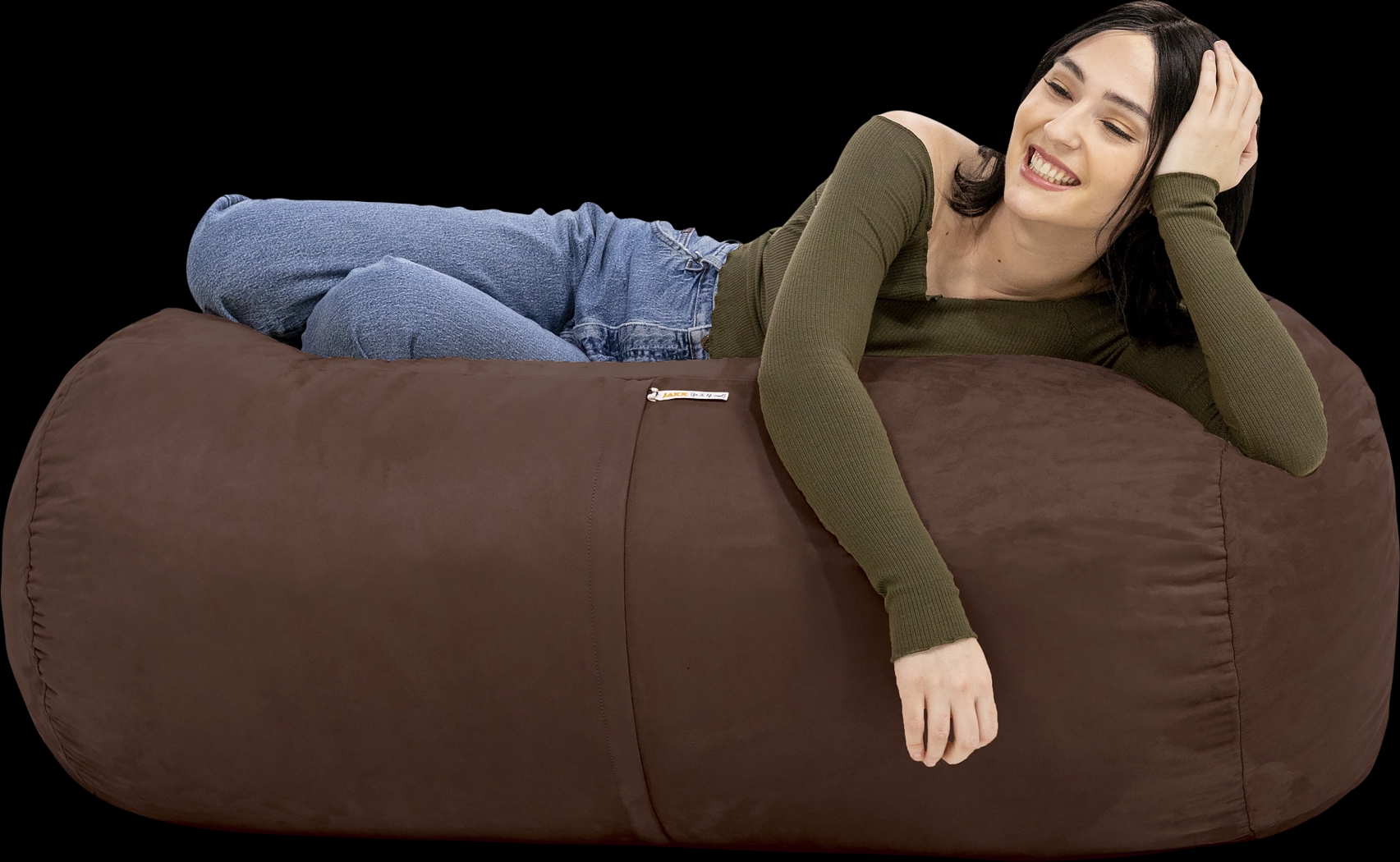 Kids Bexley Brown Bean Bag Chair - Thumbnail - Image 7