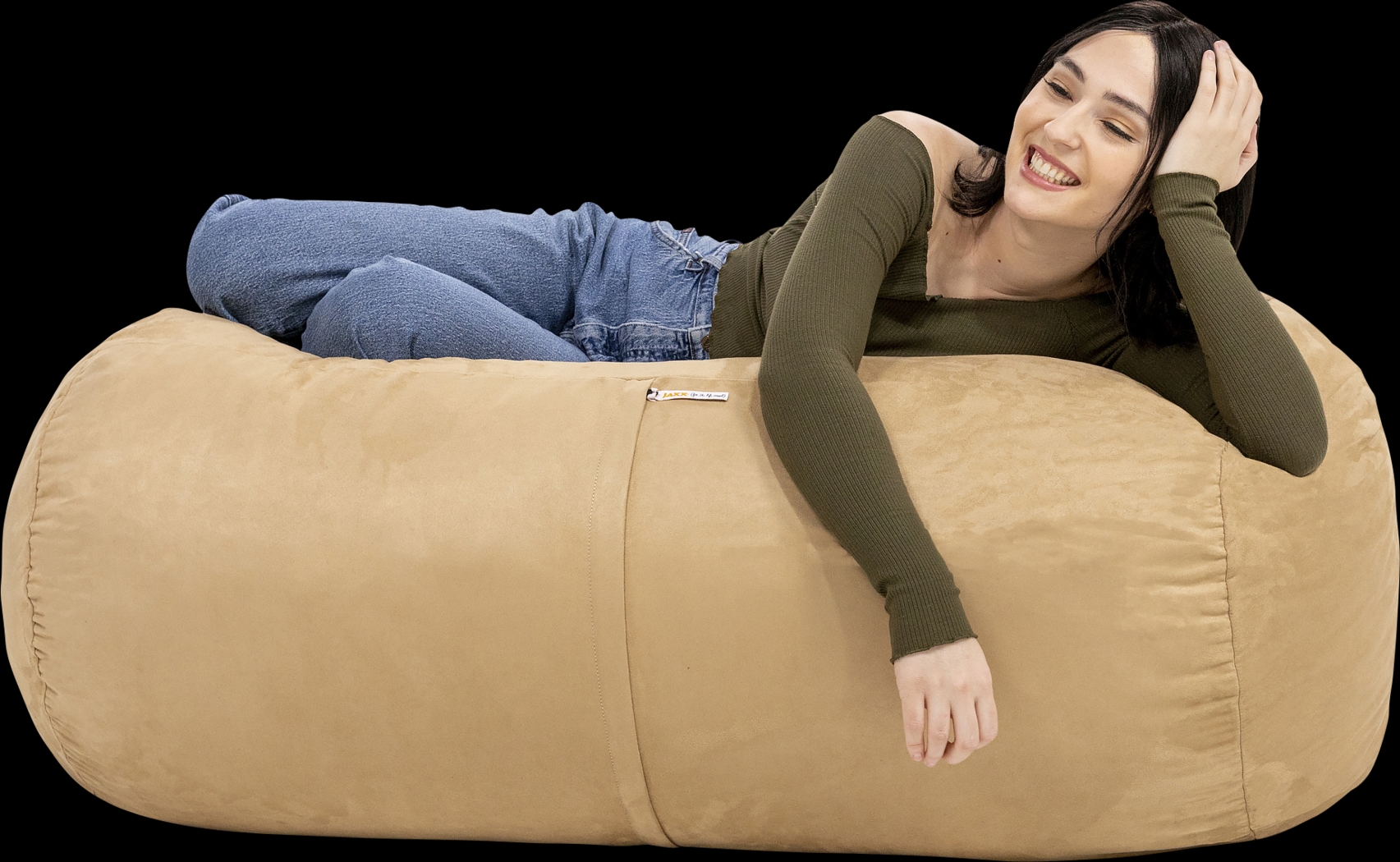 Kids Bexley Camel Bean Bag Chair - Thumbnail - Image 7