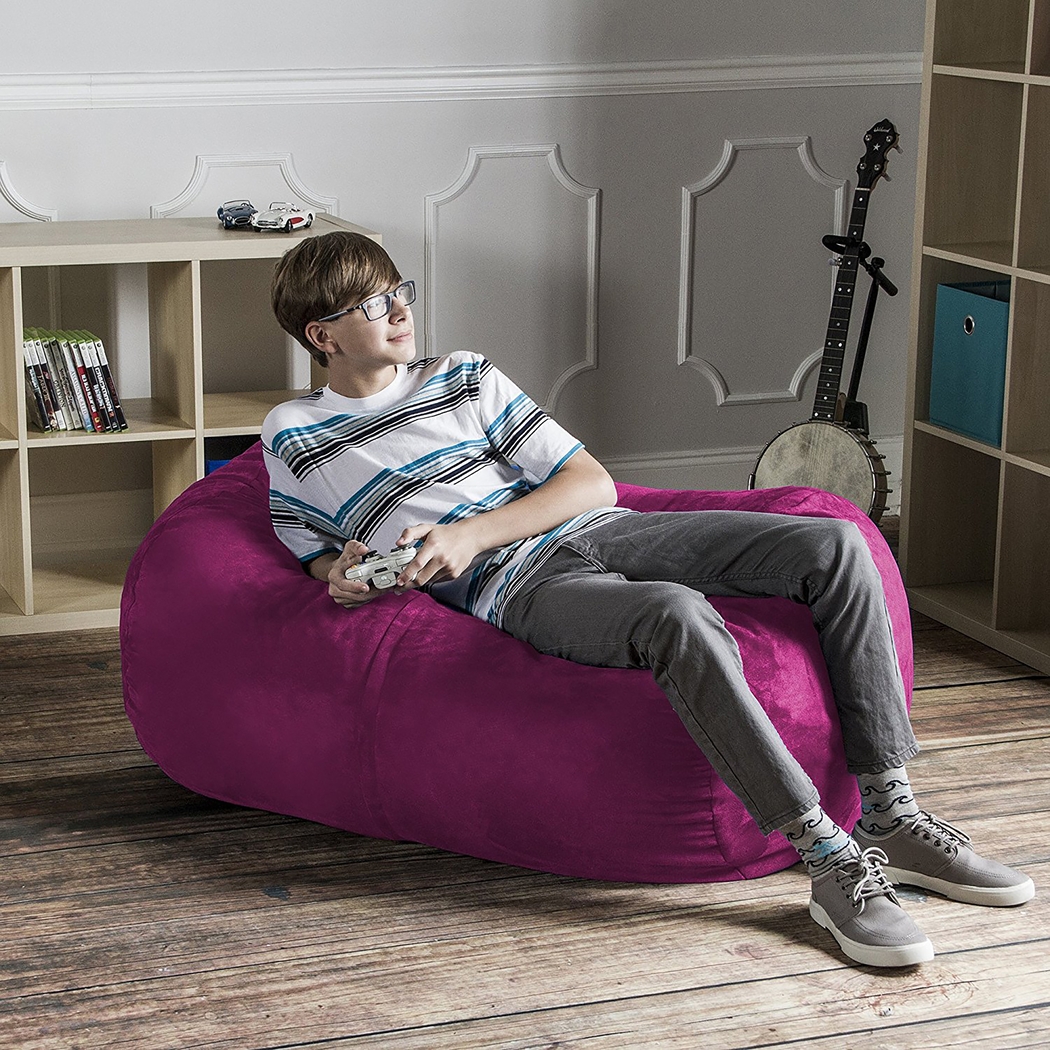 Kids Bexley Fuchsia Bean Bag Chair - Thumbnail - Image 3