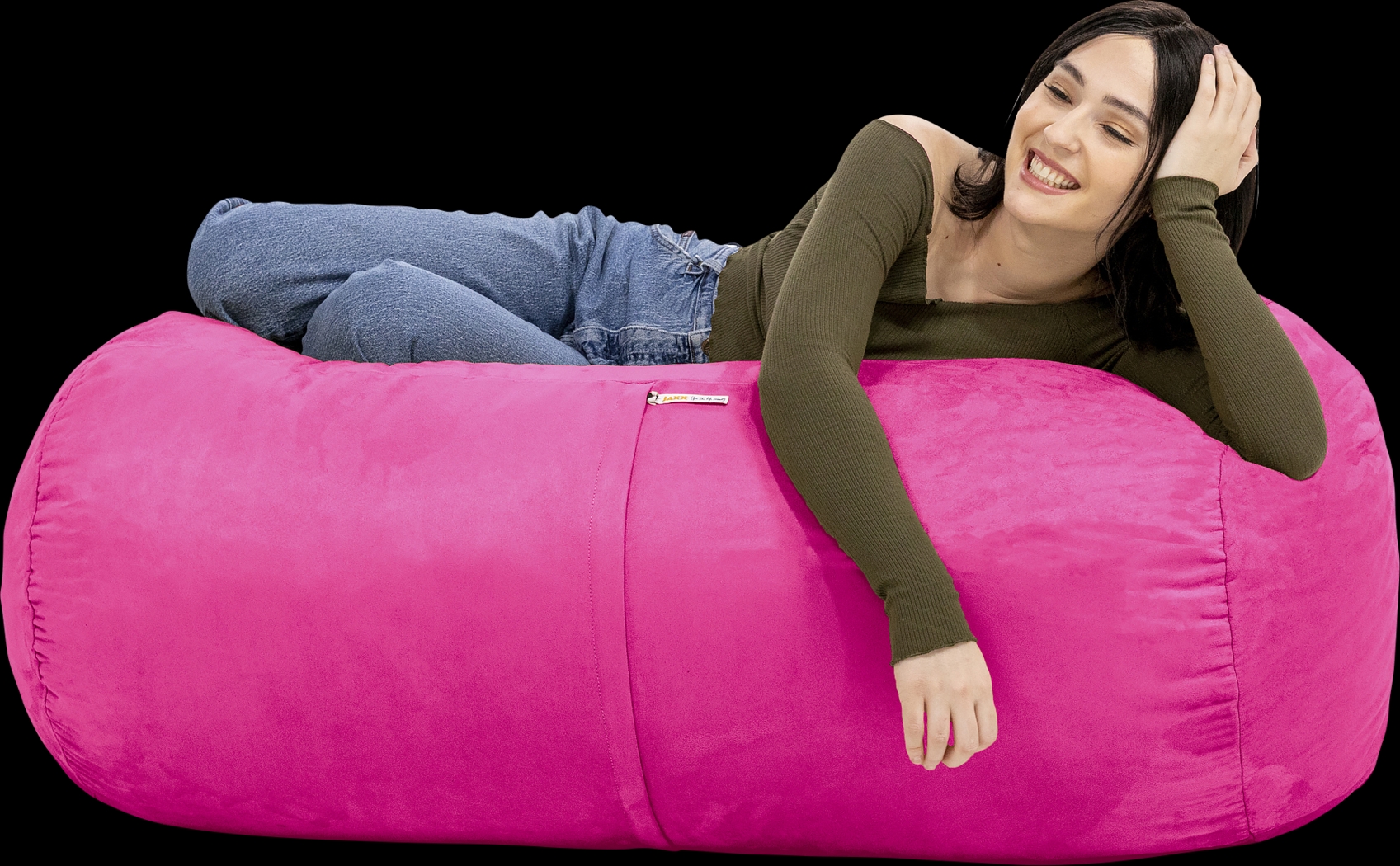 Kids Bexley Fuchsia Bean Bag Chair - Thumbnail - Image 8