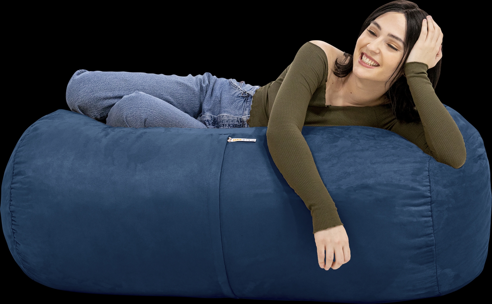 Kids Bexley Navy Bean Bag Chair - Thumbnail - Image 6