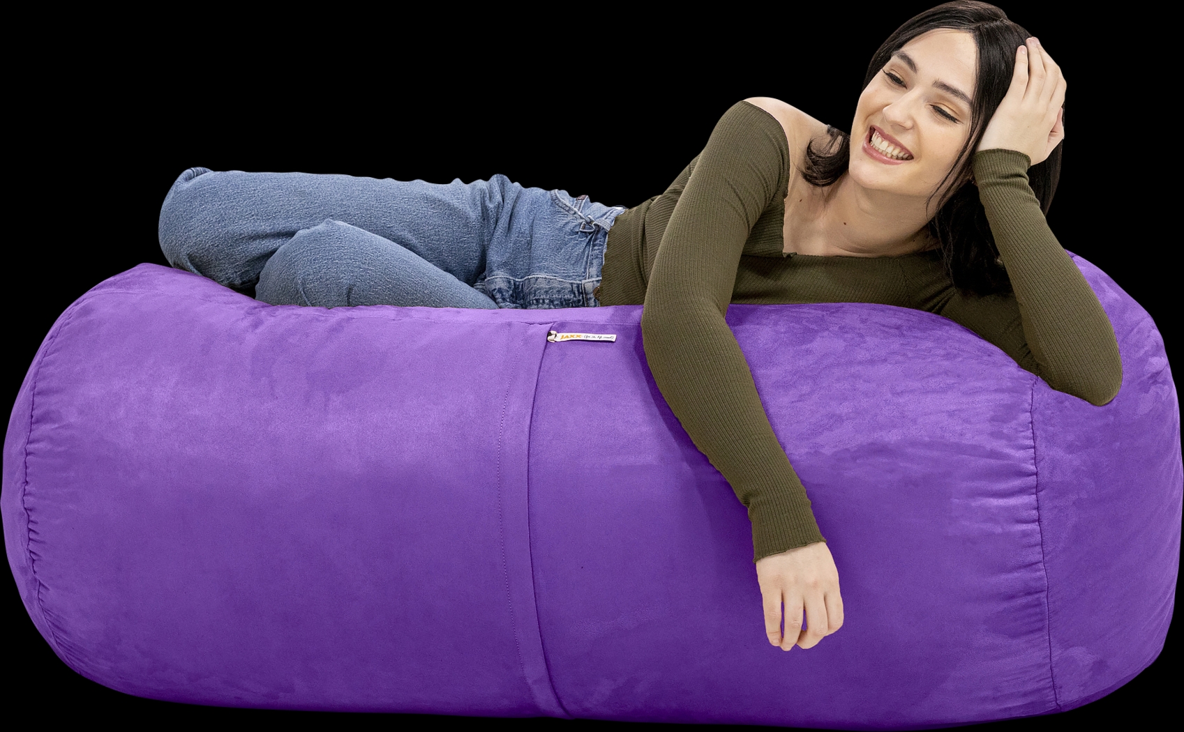 Kids Bexley Purple Bean Bag Chair - Thumbnail - Image 9