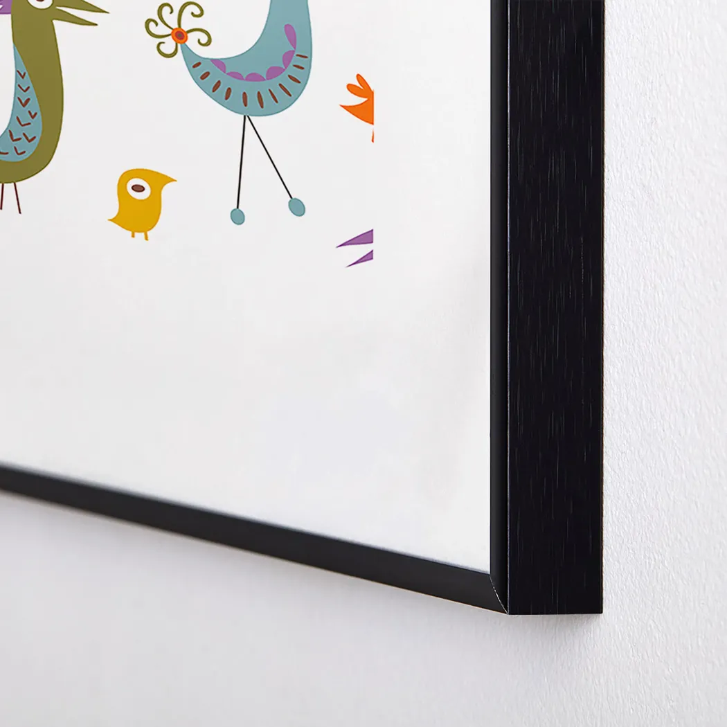 Kids Bird Fun White Metal Framed Print - Thumbnail - Image 4