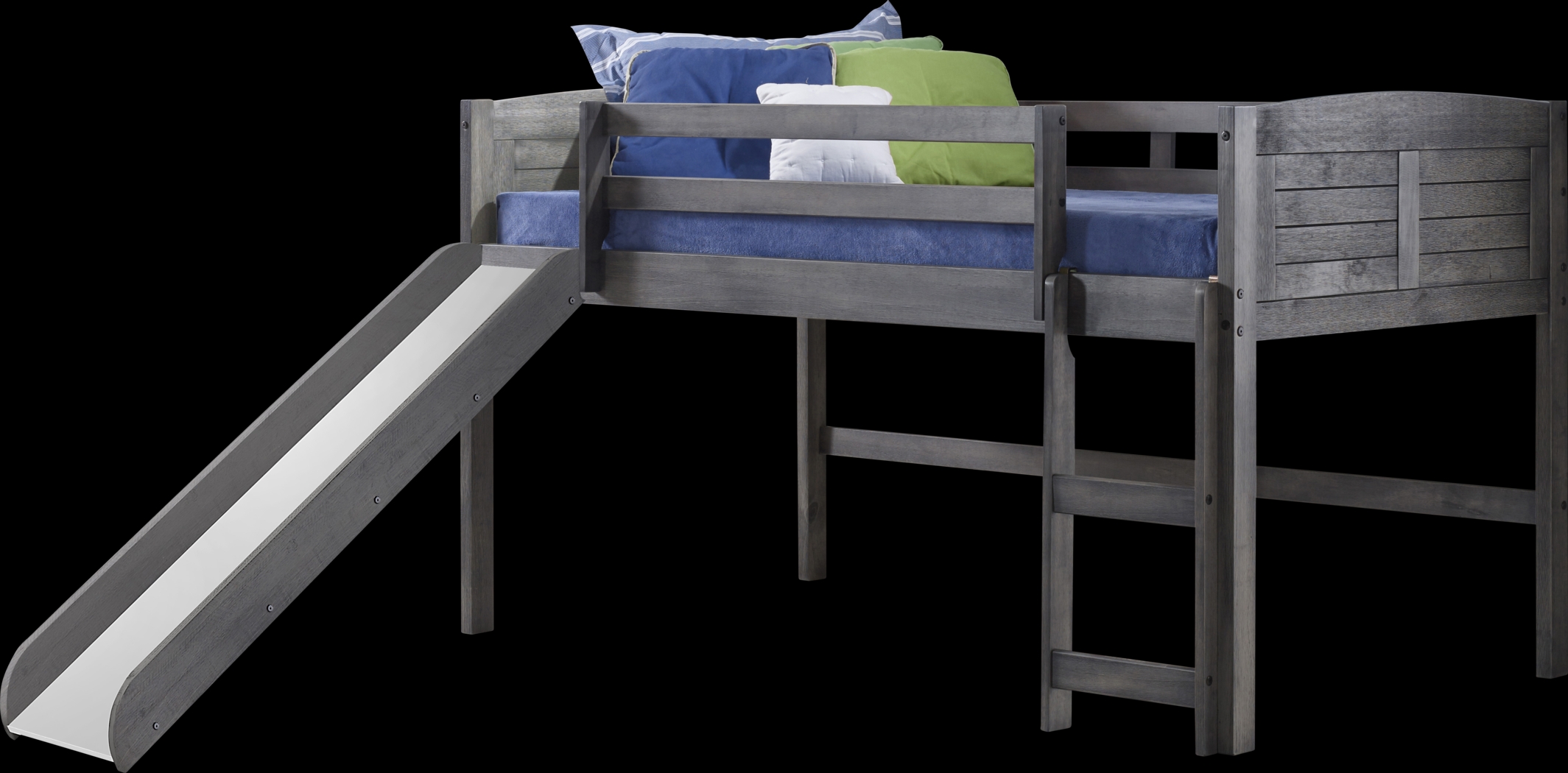 Kids Bironae Gray Twin Loft Bed - Thumbnail - Image 1