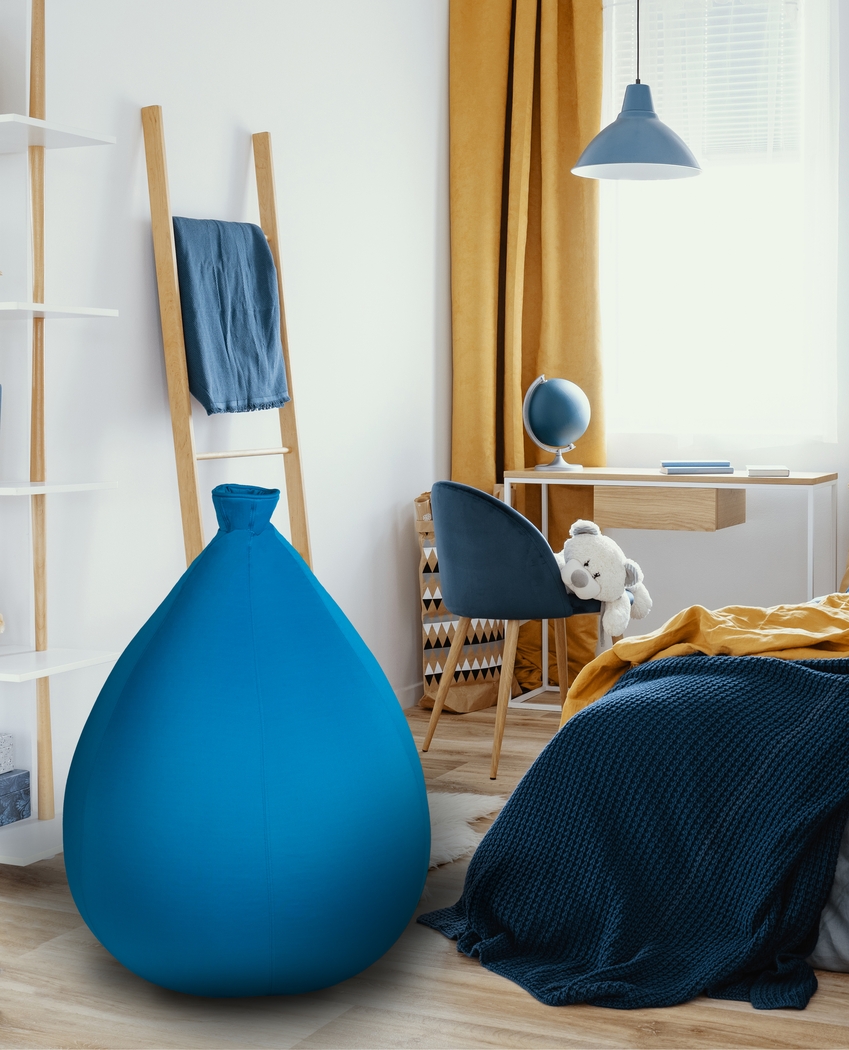 Kids Birthday Balloon Blue Bean Bag Chair - Thumbnail - Image 2