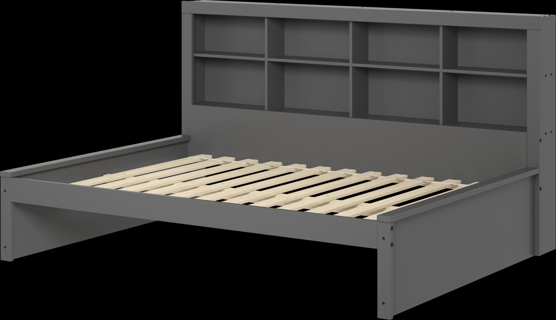 Kids Biserka I Dark Gray Full Day Bed with Bookcase - Thumbnail - Image 6