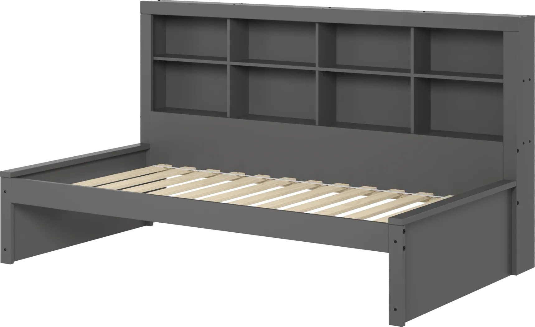 Kids Biserka I Dark Gray Twin Day Bed with Bookcase - Thumbnail - Image 6