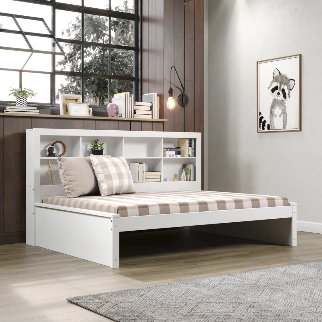 Kids Biserka I White Full Day Bed with Bookcase - Thumbnail - Image 2