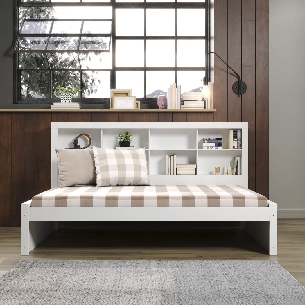 Kids Biserka I White Full Day Bed with Bookcase - Thumbnail - Image 3