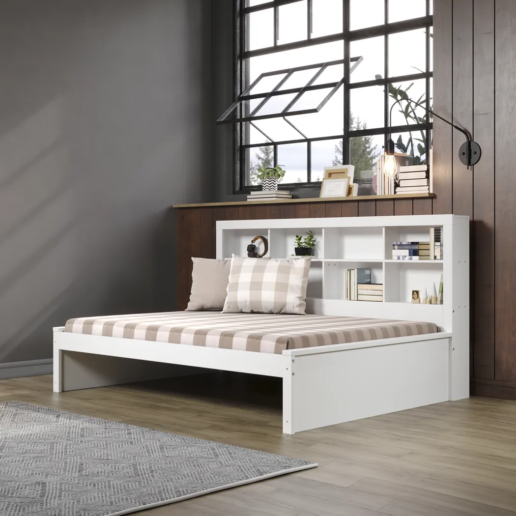 Kids Biserka I White Full Day Bed with Bookcase - Thumbnail - Image 4