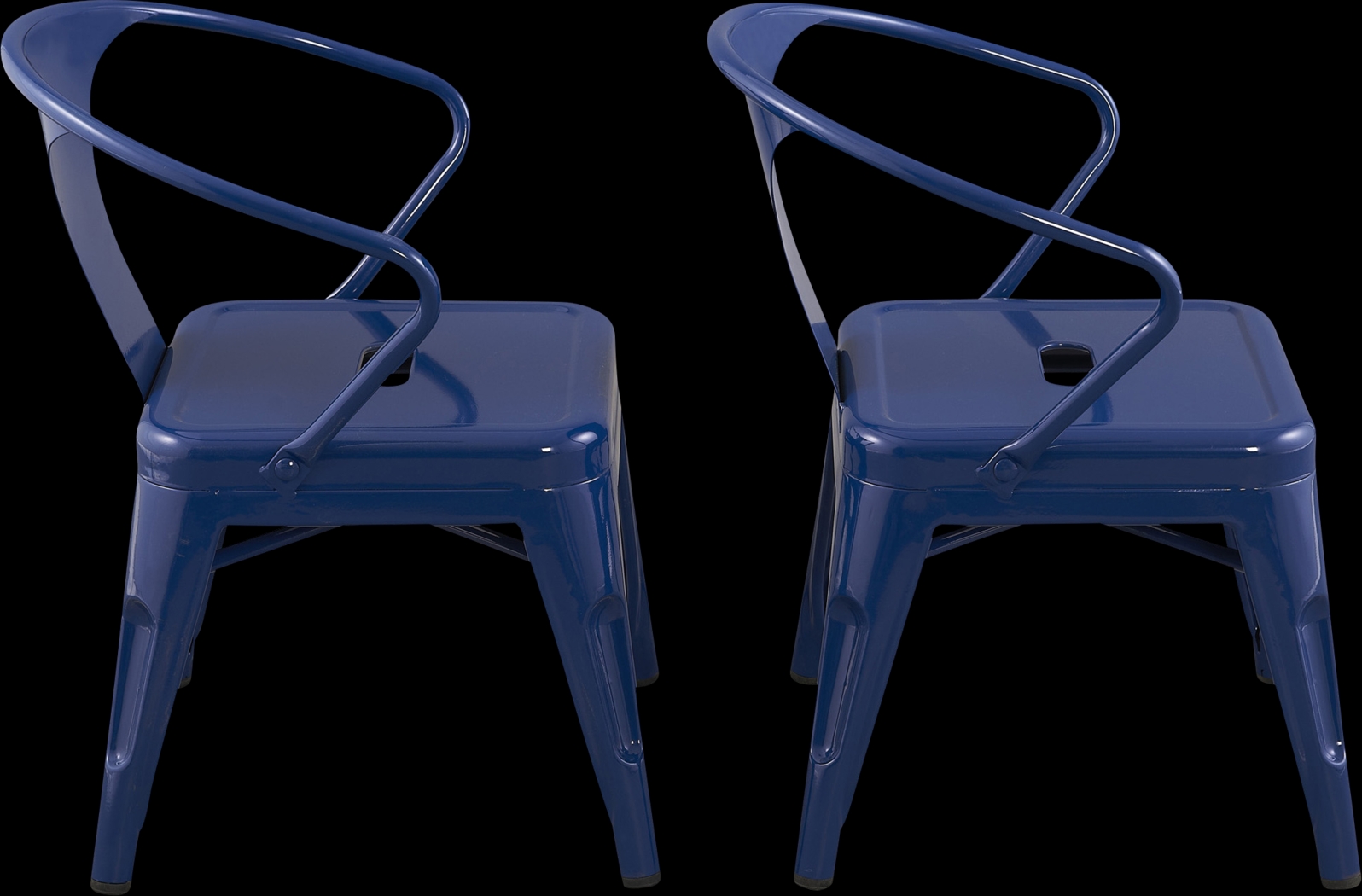 Kids Bixy Navy Chair, Set of 2 - Thumbnail - Image 2