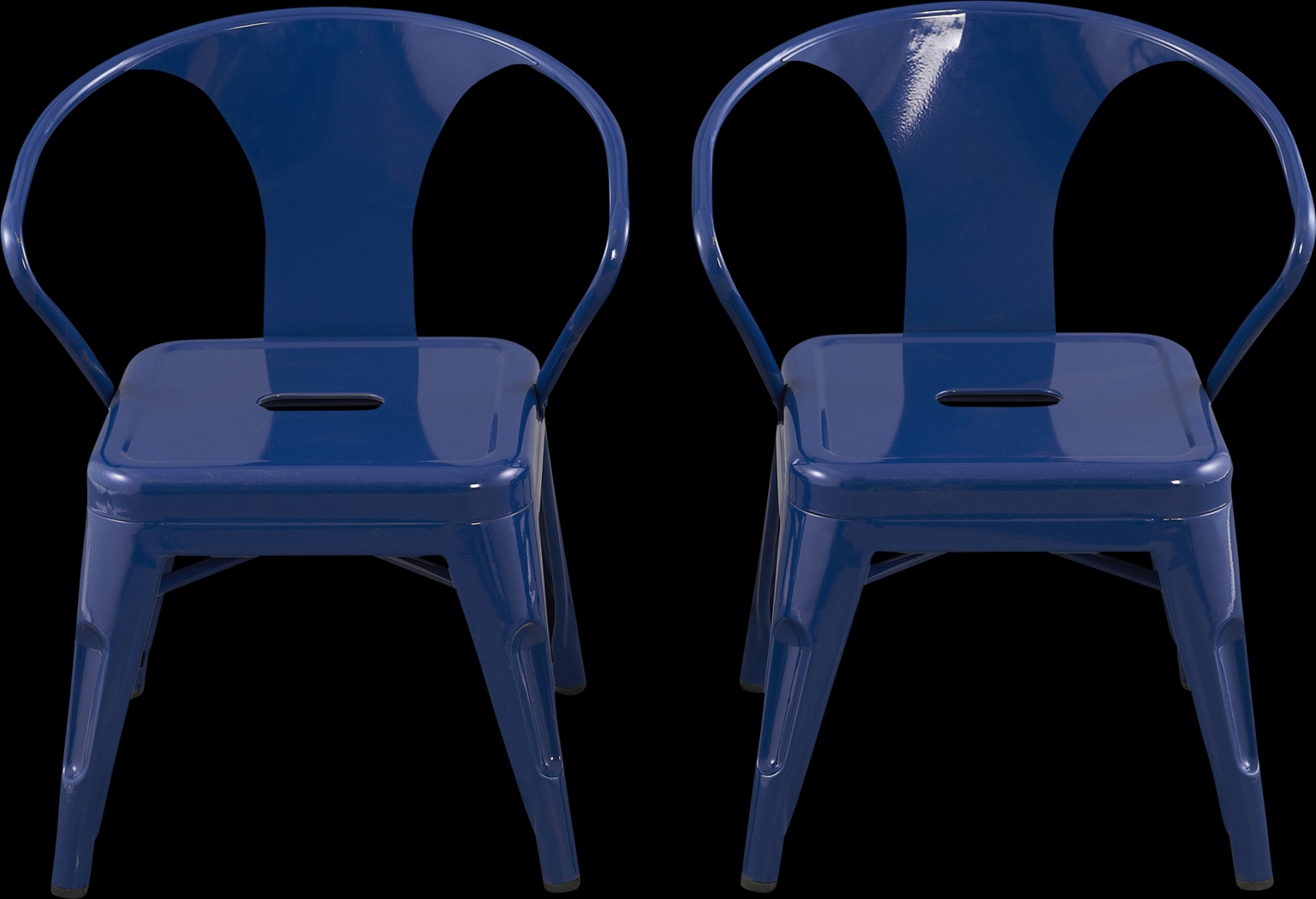 Kids Bixy Navy Chair, Set of 2 - Thumbnail - Image 1
