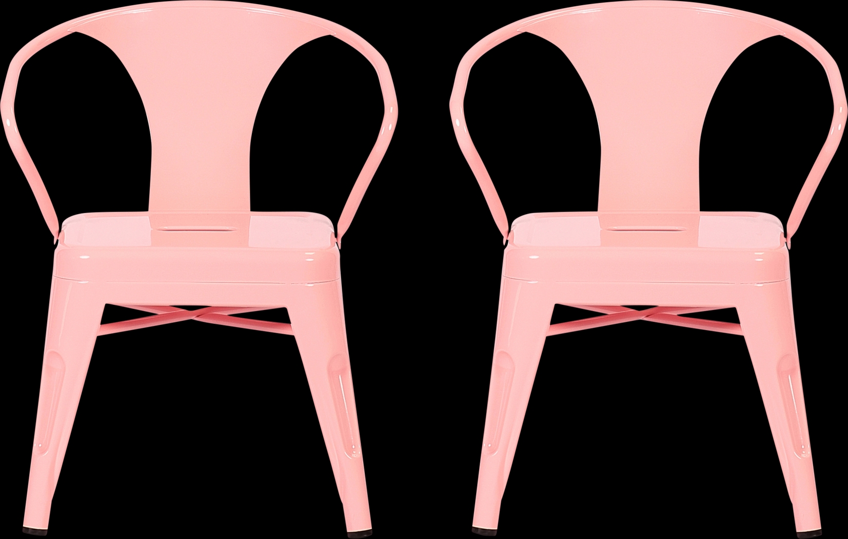 Kids Bixy Pink Chair, Set of 2 - Thumbnail - Image 1