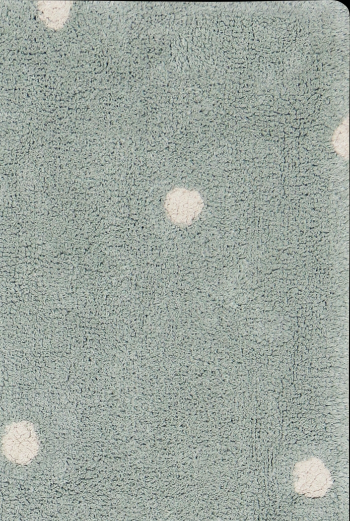 Kids Blue 3'3 x 4'11 Mini Dot Machine Washable Rug - Thumbnail - Image 3