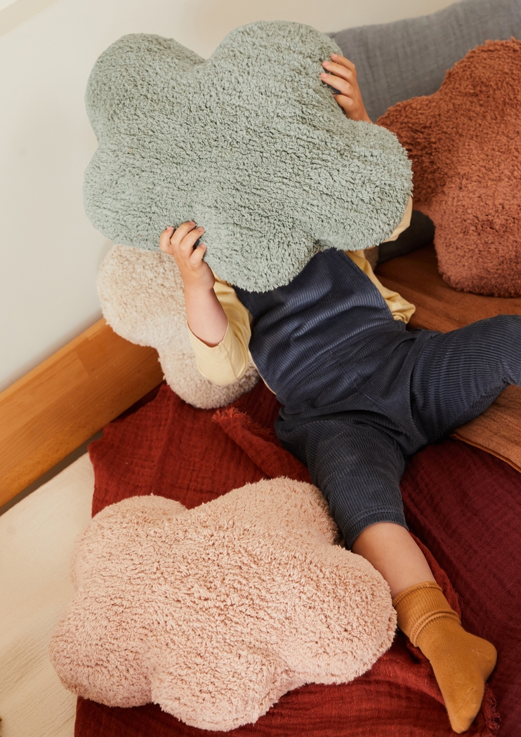 Kids Blue Clouds Floor Pillow - Thumbnail - Image 2