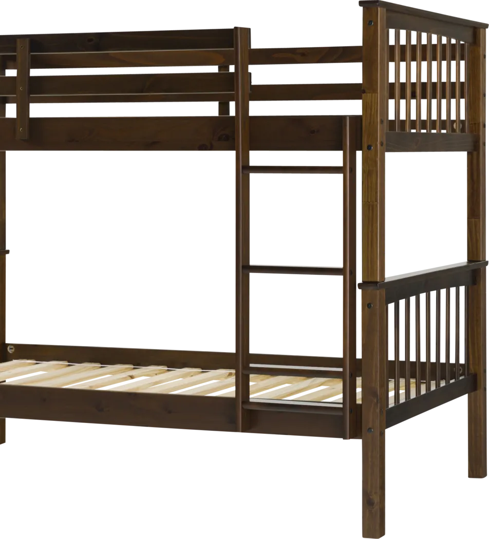 Kids Bobterry Walnut Twin Bunk Bed - Thumbnail - Image 4