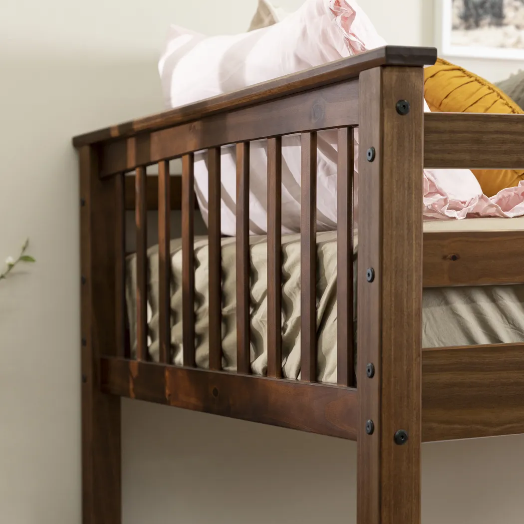 Kids Bobterry Walnut Twin Bunk Bed - Thumbnail - Image 5