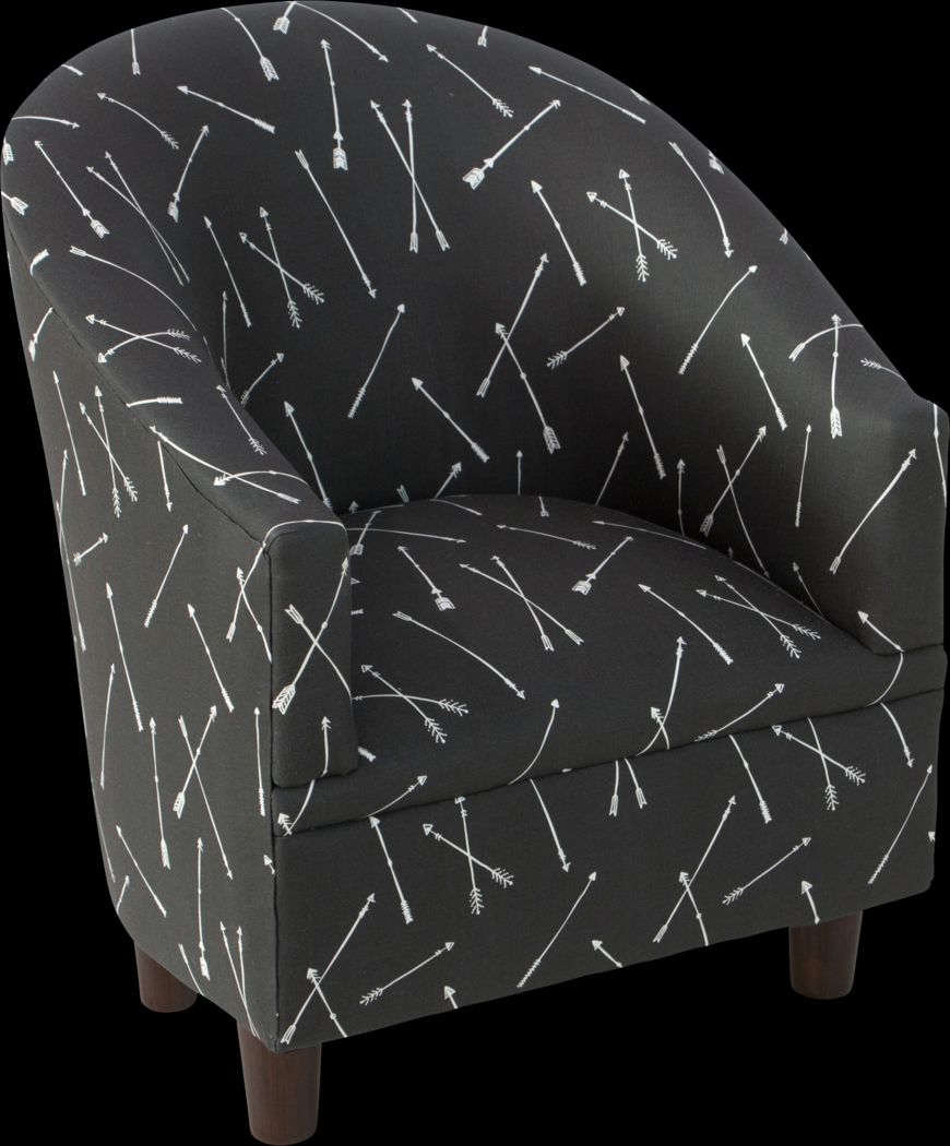 Bodoni Black Toddler Accent Chair - Thumbnail - Image 1