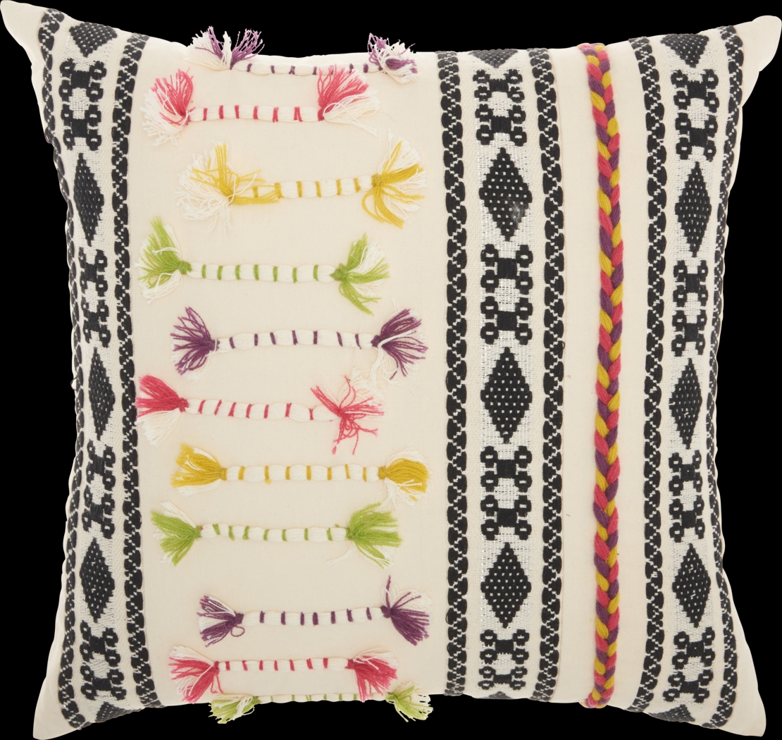 Kids Boho Guide Cream Accent Pillow - Thumbnail - Image 1
