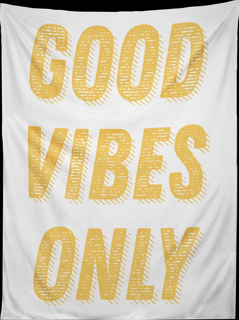 Kids Bold Vibes White Tapestry - Thumbnail - Image 1