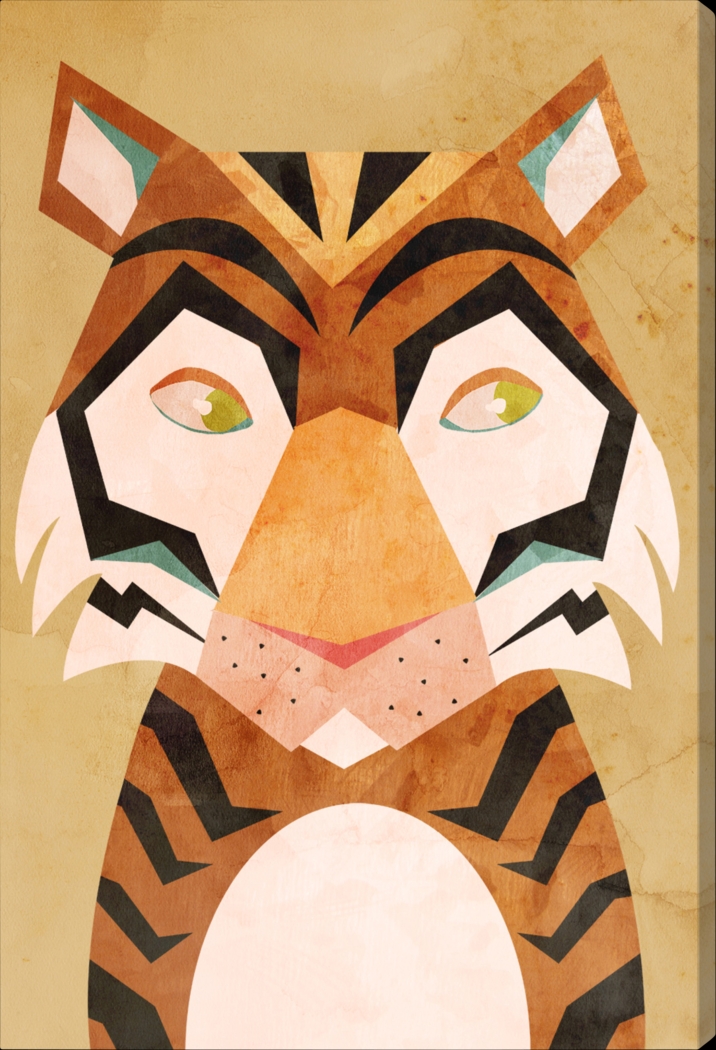 Kids Bold Vibrant Tiger Orange Small Wall Art - Thumbnail - Image 1