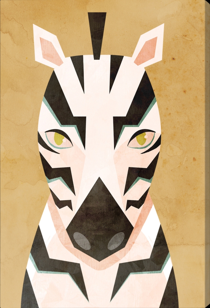 Kids Bold Vibrant Zebra White Wall Art - Thumbnail - Image 1