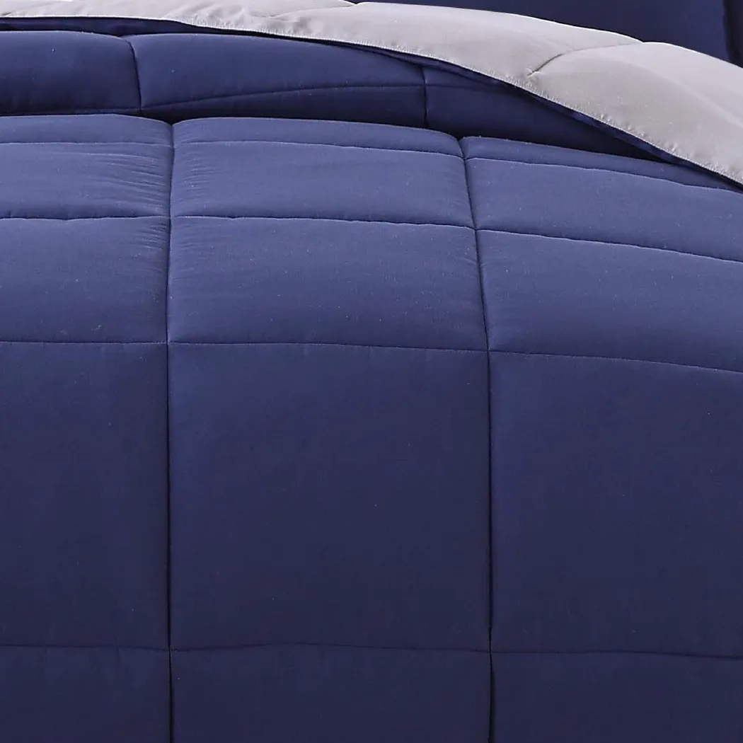 Kids Boyette Navy/Gray Full/Queen Comforter Set - Thumbnail - Image 2