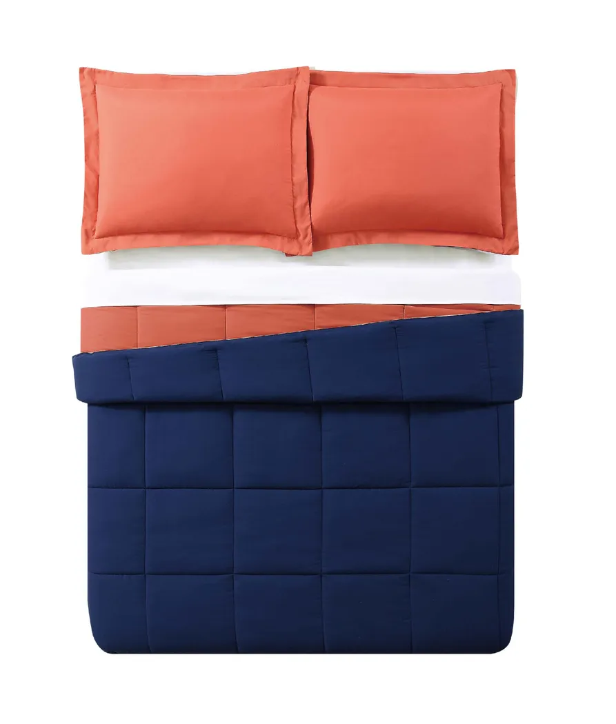 Kids Boyette Navy/Orange 2 Pc Twin Comforter Set - Thumbnail - Image 4